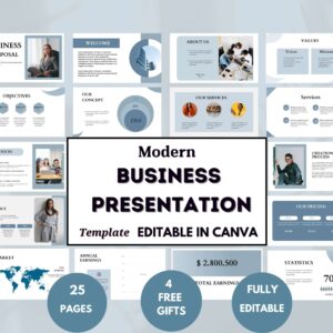 Pitch Deck Template, Business Plan Presentation Template